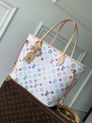 Uubags Louis Vuitton M27787 LV x TM Neverfull MM Bag Multicolor/ White 31x28x14cm - 1