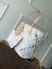 Uubags Louis Vuitton M27787 LV x TM Neverfull MM Bag Multicolor/ White 31x28x14cm - 6