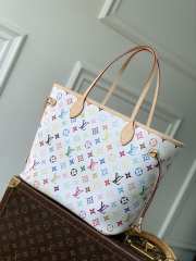 Uubags Louis Vuitton M27787 LV x TM Neverfull MM Bag Multicolor/ White 31x28x14cm - 2