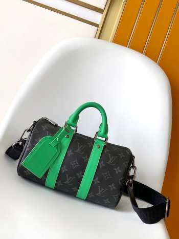Uubags Louis Vuitton M25885 Keepall Bandoulière 25 Bag In Bamboo Green 25x15x11cm