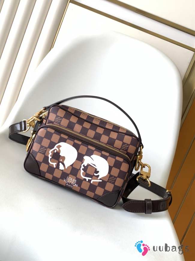 Uubags Louis Vuitton Nil Messenger Bag Damier Phriendship Coated Canvas In Brown 25x17.5x11cm - 1