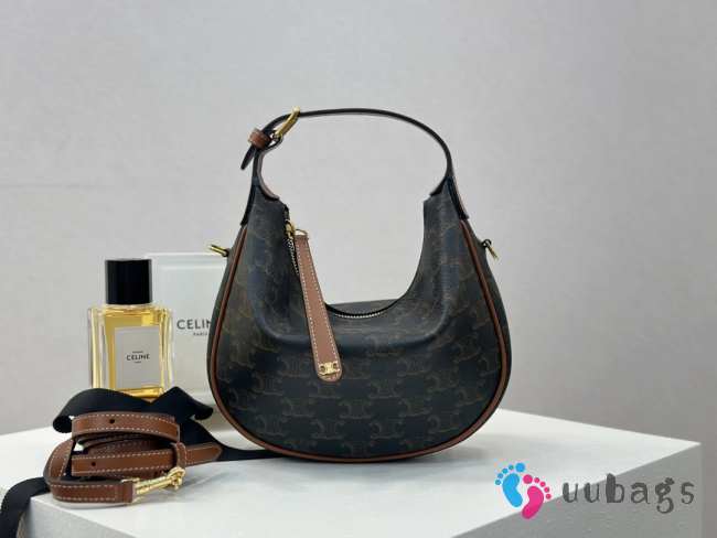 Uubags Teen Celine Lulu Bag In Tan Triomphe Canvas And Calfskin 21x24x5cm - 1