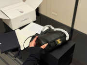 New Arrivals 2026 Chanel Small Bowling Bag Black Grained Shiny Calfskin & Gold Hardware 10x20.5x10cm - 4