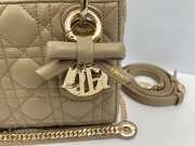 Uubags Mini Lady Dior Bag with Strap Trench Cannage Lambskin 17x15x7cm - 3