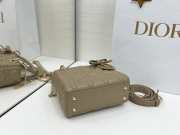 Uubags Mini Lady Dior Bag with Strap Trench Cannage Lambskin 17x15x7cm - 4