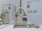 Uubags Mini Lady Dior Bag with Chain Latte Cannage Lambskin 17x15x7cm - 1