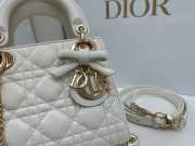 Uubags Mini Lady Dior Bag with Chain Latte Cannage Lambskin 17x15x7cm - 6
