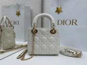 Uubags Mini Lady Dior Bag with Chain Latte Cannage Lambskin 17x15x7cm - 3