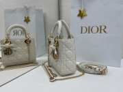 Uubags Mini Lady Dior Bag with Chain Latte Cannage Lambskin 17x15x7cm - 2