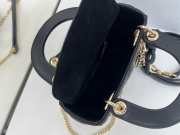 Uubags Small Lady Dior Bag with Strap Black Cannage Lambskin 20x18x8cm - 3