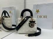 Uubags Small Lady Dior Bag with Chain Latte and Black Cannage Lambskin 20x18x8cm - 1