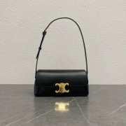 Uubags Celine Diane Triomphe Shoulder Bag Calfskin Leather Black 24x8x11.5cm - 1
