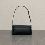 Uubags Celine Diane Triomphe Shoulder Bag Calfskin Leather Black 24x8x11.5cm - 3