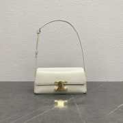 Uubags Celine Diane Triomphe Shoulder Bag Calfskin Leather White 24x8x11.5cm - 1