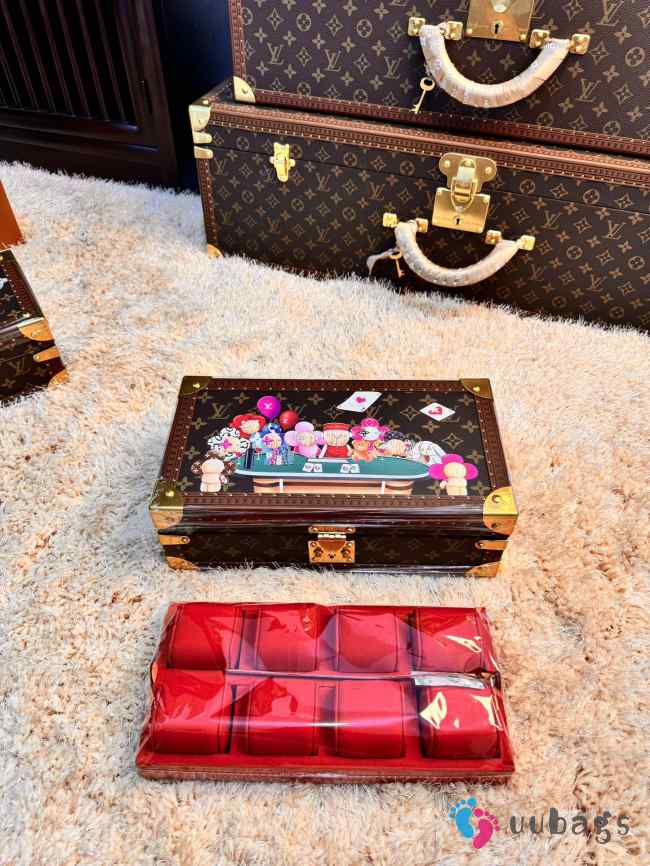 Uubags Louis Vuitton Coffret 8 Montres Monogram Canvas Vivienne Watch Case 34x18x11cm - 1