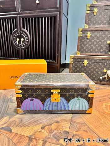 Uubags Louis Vuitton Monogram Pumpkin Coffret 8 Montres Watch Trunk 39x18x17cm