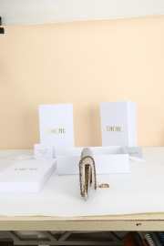 Uubags Dior Saddle Long Wallet With Chain In White & Grey Dior Oblique Jacquard 19x9.5x3cm - 4