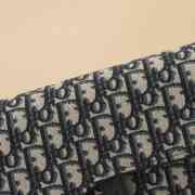 Uubags Dior Medium Saddle Pouch With Chain In Blue Dior Oblique Jacquard 21.5x13.5x4.5cm - 6
