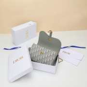 Uubags Dior Medium Saddle Pouch With Chain In Grey Dior Oblique Jacquard 21.5x13.5x4.5cm - 6