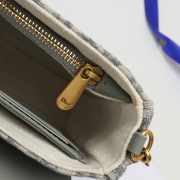 Uubags Dior Medium Saddle Pouch With Chain In Grey Dior Oblique Jacquard 21.5x13.5x4.5cm - 3