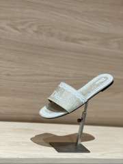 Uubags Dior Dentelle Slides Embroidered Cotton Dior Oblique Beige Trianon And White Lace - 6