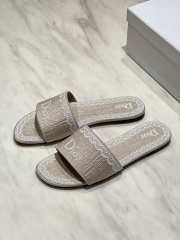 Uubags Dior Dentelle Slides Embroidered Cotton Dior Oblique Beige Trianon And White Lace - 4