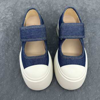 Uubags Marni Denim Mary Jane Sneaker In Blue