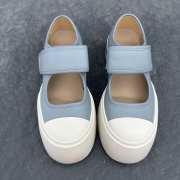 Uubags Marni grey nappa leather Mary Jane sneaker - 1