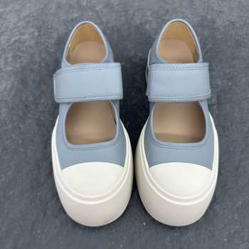 Uubags Marni grey nappa leather Mary Jane sneaker