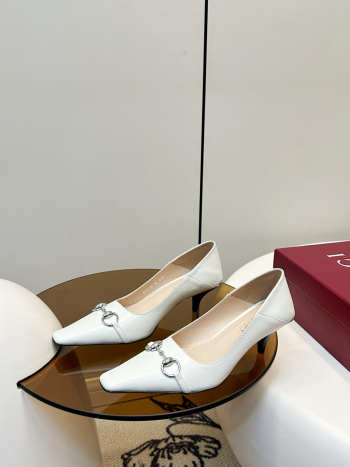 Uubags Gucci Vittoria pump in white leather 6cm