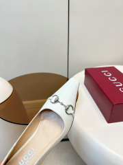 Uubags Gucci Vittoria pump in white leather 6cm - 4
