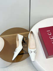 Uubags Gucci Vittoria pump in white leather 6cm - 6