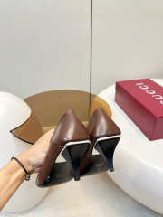 Uubags Gucci Vittoria pump in brown leather 6cm - 4