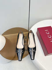 Uubags Gucci Vittoria pump in black leather 6cm - 1