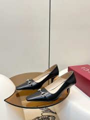 Uubags Gucci Vittoria pump in black leather 6cm - 5