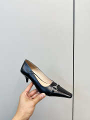 Uubags Gucci Vittoria pump in black leather 6cm - 3