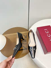 Uubags Gucci Vittoria pump in black leather 6cm - 2