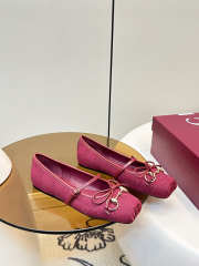 Uubags Gucci Horsebit ballet flat in red GG canvas - 1