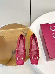 Uubags Gucci Horsebit ballet flat in red GG canvas - 2