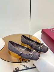 Uubags Gucci Horsebit ballet flat in dark brown GG canvas - 1