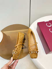 Uubags Gucci Horsebit ballet flat in light brown mini GG suede - 4