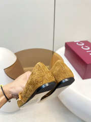 Uubags Gucci Horsebit ballet flat in light brown mini GG suede - 3