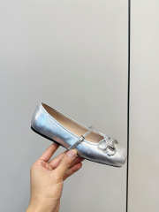Uubags Gucci Horsebit ballet flat in silver metallic  - 5