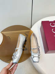 Uubags Gucci Horsebit ballet flat in silver metallic  - 2
