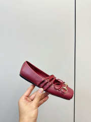 Uubags Gucci Horsebit ballet flat in red leather - 5