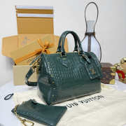 Uubags Louis Vuitton N89779 Speedy P9 Bandoulière 30 Bag Matte Crocodile Leather In Cardamom Green 32x22.5x18cm - 6
