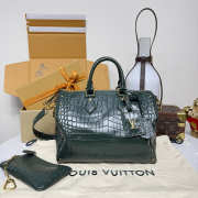 Uubags Louis Vuitton N89779 Speedy P9 Bandoulière 30 Bag Matte Crocodile Leather In Cardamom Green 32x22.5x18cm - 5