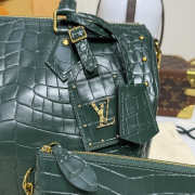 Uubags Louis Vuitton N89779 Speedy P9 Bandoulière 30 Bag Matte Crocodile Leather In Cardamom Green 32x22.5x18cm - 3
