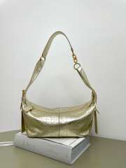 Uubags Dior Small D-Journey Bag in Crinkled Calfskin Metallic Gold-Tone Flat Macrocannage 25.5x14.5x14cm - 1