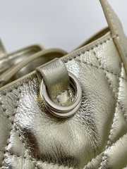 Uubags Dior Small Toujours Bag Metallic Gold-Tone Macrocannage Calfskin 18.5x18.5x12cm - 6